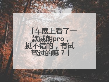 车展上看了一款威朗pro，挺不错的，有试驾过的嘛？