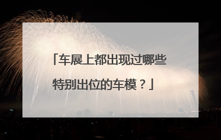 车展上都出现过哪些特别出位的车模？