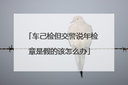 车己检但交警说年检章是假的该怎么办