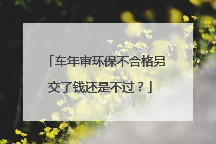 车年审环保不合格另交了钱还是不过？