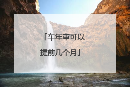 车年审可以提前几个月