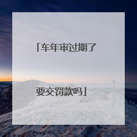 车年审过期了要交罚款吗