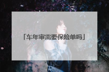 车年审需要保险单吗