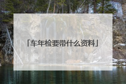 车年检要带什么资料