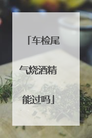 车检尾气烧酒精能过吗