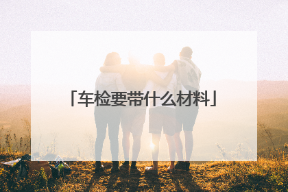 车检要带什么材料