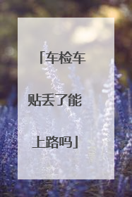 车检车贴丢了能上路吗