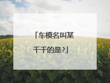 车模名叫某千千的是?