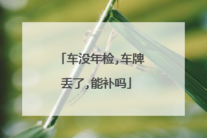 车没年检,车牌丢了,能补吗
