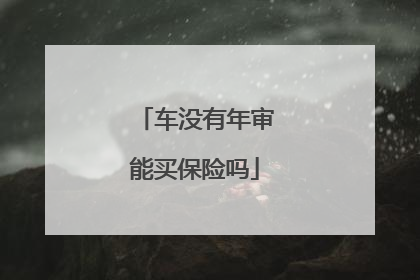 车没有年审能买保险吗