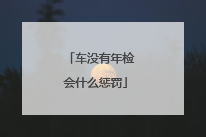 车没有年检会什么惩罚
