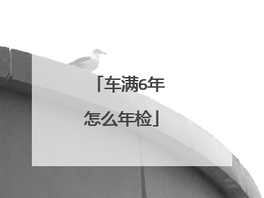 车满6年怎么年检