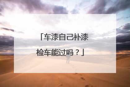 车漆自己补漆检车能过吗？