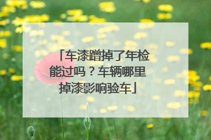 车漆蹭掉了年检能过吗？车辆哪里掉漆影响验车