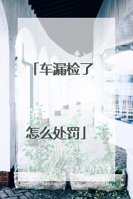 车漏检了怎么处罚