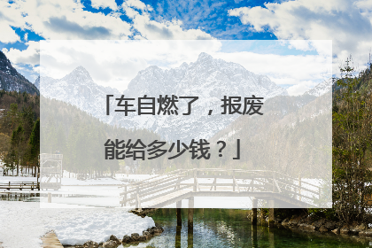 车自燃了，报废能给多少钱？