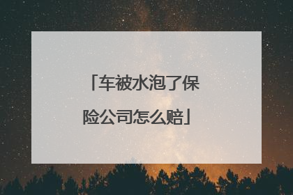 车被水泡了保险公司怎么赔