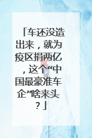 车还没造出来，就为疫区捐两亿，这个“中国最豪准车企”啥来头？