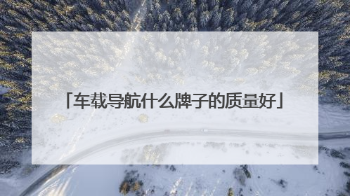 车载导航什么牌子的质量好