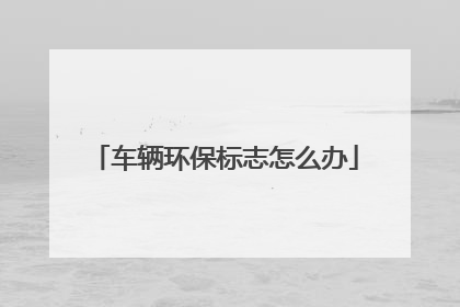 车辆环保标志怎么办