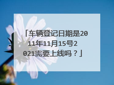 车辆登记日期是2011年11月15号2021需要上线吗？
