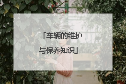 车辆的维护与保养知识