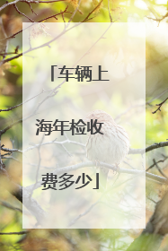 车辆上海年检收费多少