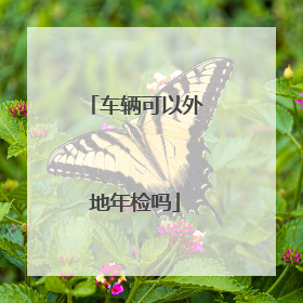 车辆可以外地年检吗