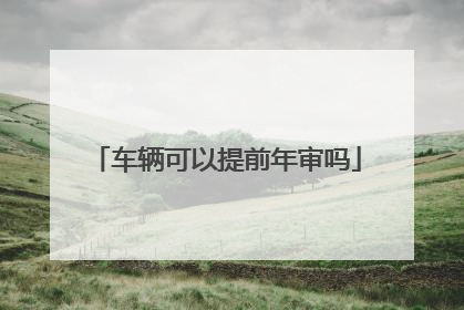 车辆可以提前年审吗