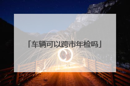车辆可以跨市年检吗