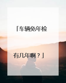 车辆免年检有几年啊？