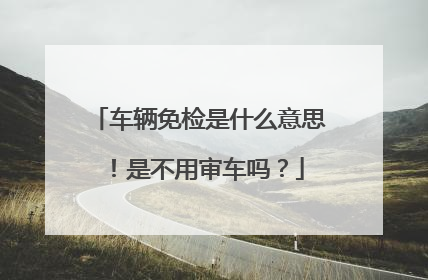 车辆免检是什么意思！是不用审车吗？