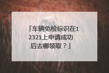 车辆免检标识在12321上申请成功后去哪领取？