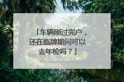 车辆刚过完户，还在临牌期间可以去年检吗？