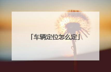 车辆定位怎么定