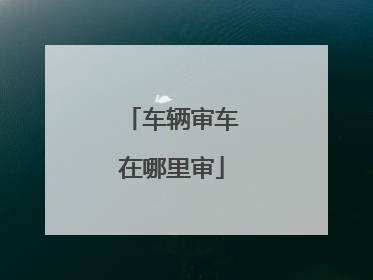 车辆审车在哪里审