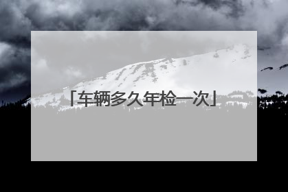 车辆多久年检一次