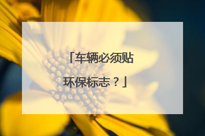 车辆必须贴环保标志？