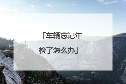 车辆忘记年检了怎么办