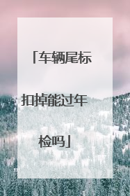 车辆尾标扣掉能过年检吗