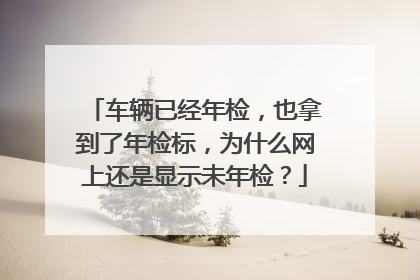 车辆已经年检，也拿到了年检标，为什么网上还是显示未年检？