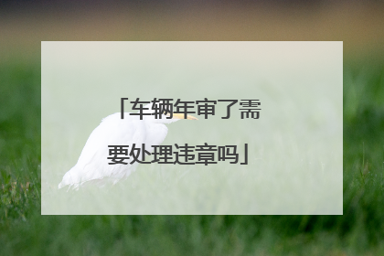 车辆年审了需要处理违章吗