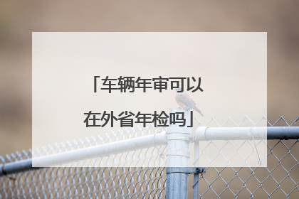 车辆年审可以在外省年检吗