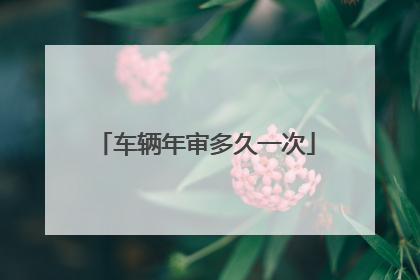 车辆年审多久一次