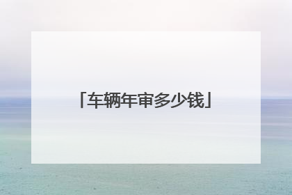 车辆年审多少钱