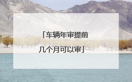 车辆年审提前几个月可以审