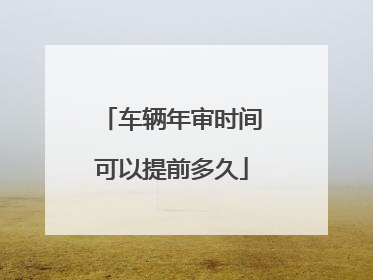 车辆年审时间可以提前多久