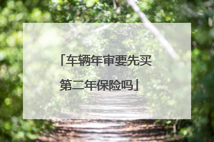 车辆年审要先买第二年保险吗