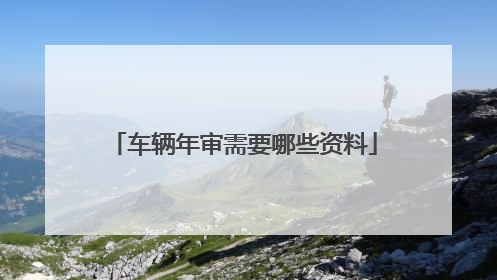 车辆年审需要哪些资料