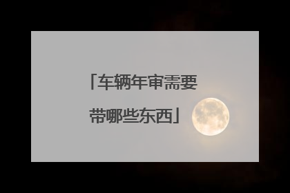 车辆年审需要带哪些东西